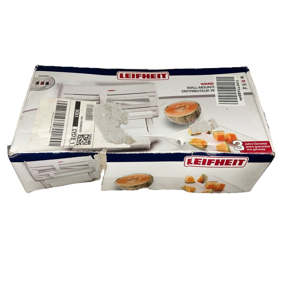 Leifheit Wall-Mounted Roll Holder Parat F2 w Roll Cutter Kitchen Roll Holder